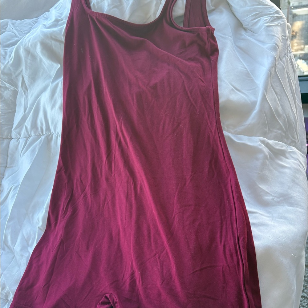 Women's Burgundy Bodysuit